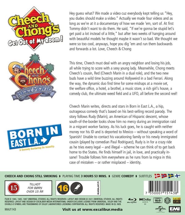 Cheech & Chong (3 kultfilmer) (3 Blu-ray)