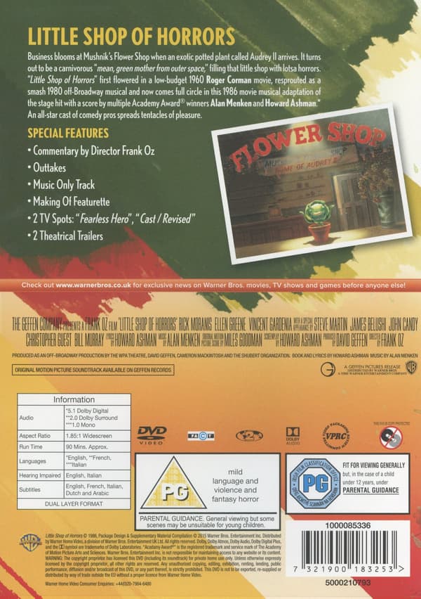 Little shop of horrors (Ej svensk text) (DVD)