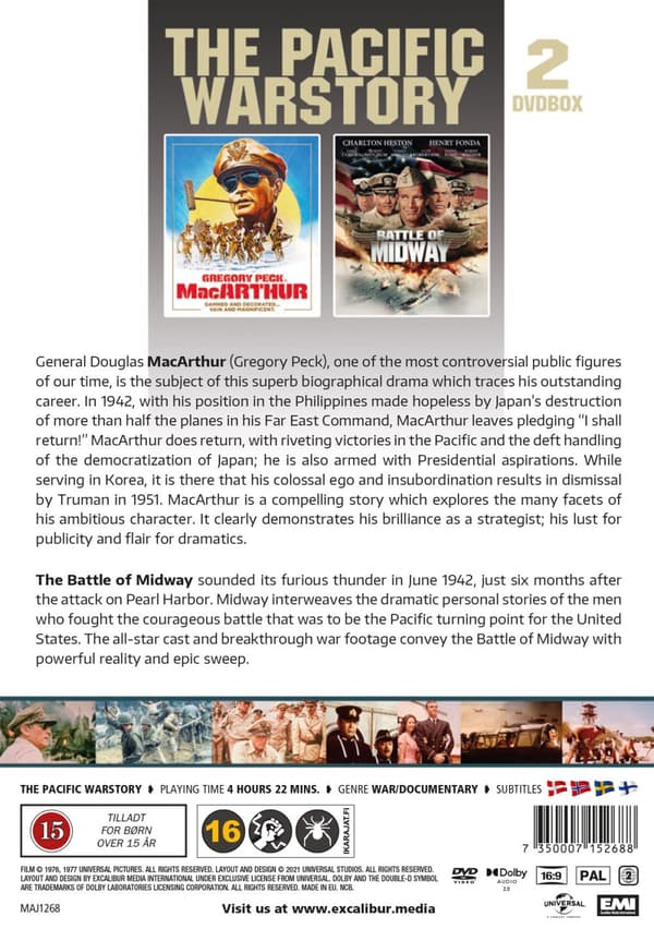The pacific warstory (Generalen + Midway) (2 DVD)