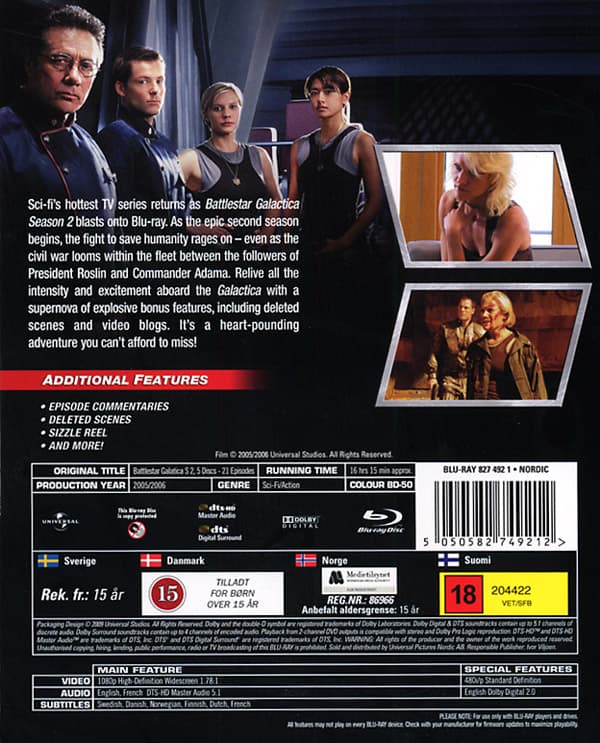 Battlestar Galactica / Säsong 2 (6 Blu-ray)