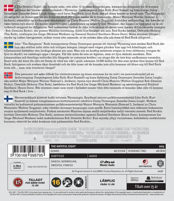 The Hateful eight (Blu-ray)