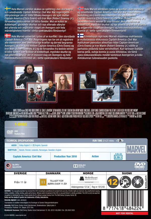 Captain America 3 / Civil war (DVD)