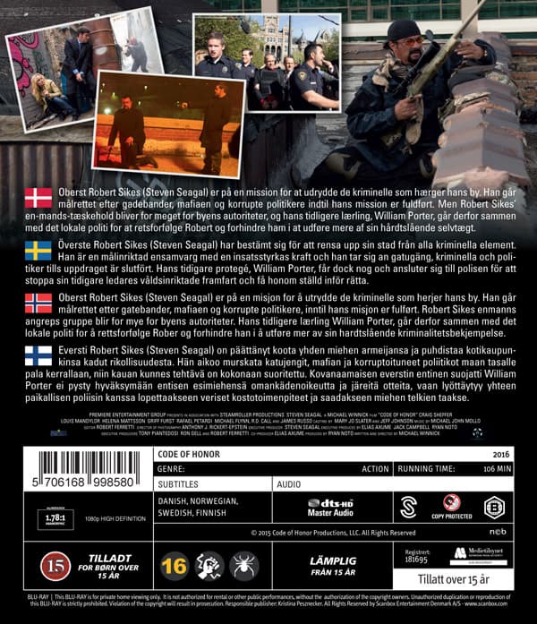 Code Of Honor Blu ray (Blu-ray)