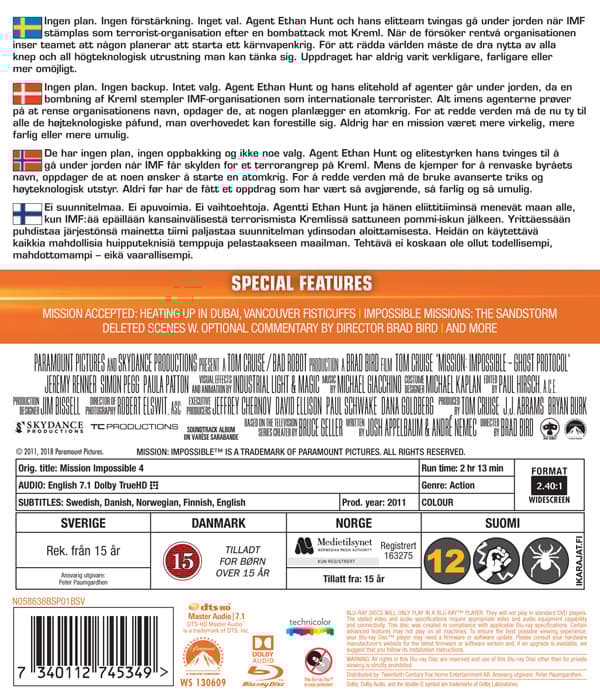 Mission: Impossible 4 (Blu-ray)