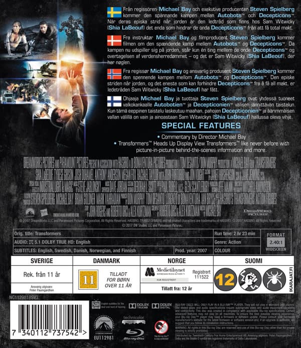 Transformers 1 - Nyrelease (Blu-ray)