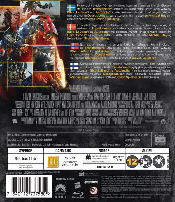 Transformers 3 - Nyrelease (Blu-ray)