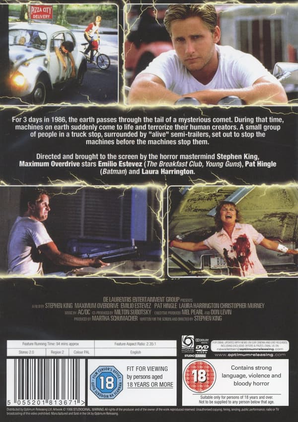 Maximum overdrive (Stephen King/Ej textad) (DVD)