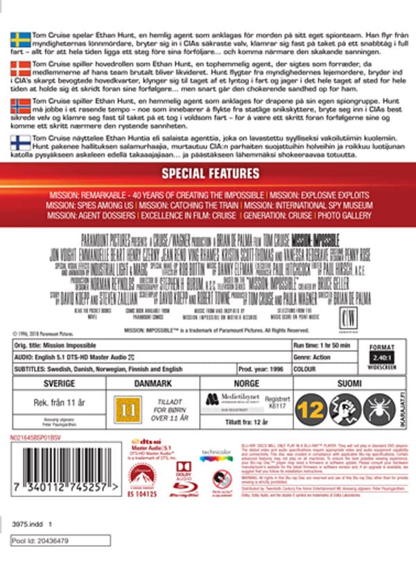 Mission: Impossible 1 (Blu-ray)