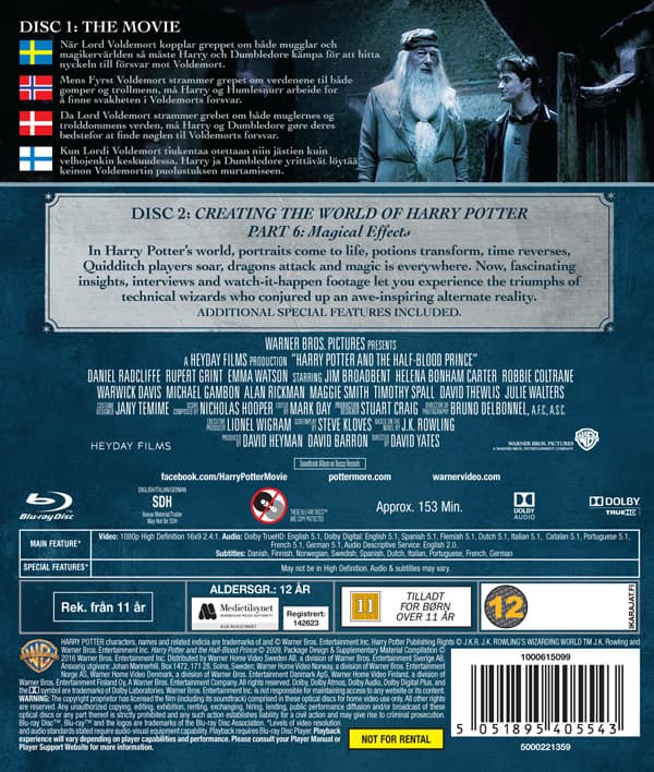 Harry Potter 6 + Dokumentär (2 Blu-ray)