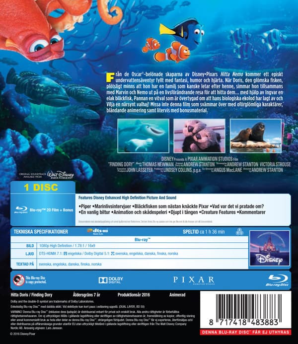 Hitta Doris (Blu-ray)