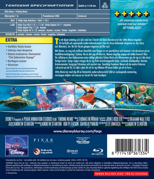 Hitta Nemo (Blu-ray)
