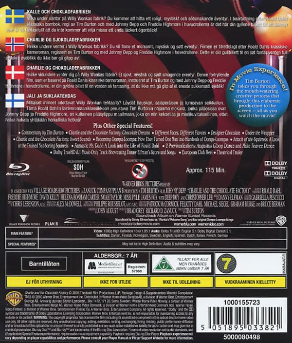 Kalle och chokladfabriken (Blu-ray)