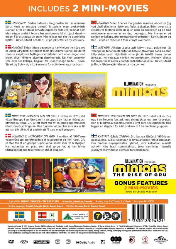Minioner 1+2 (2 DVD)