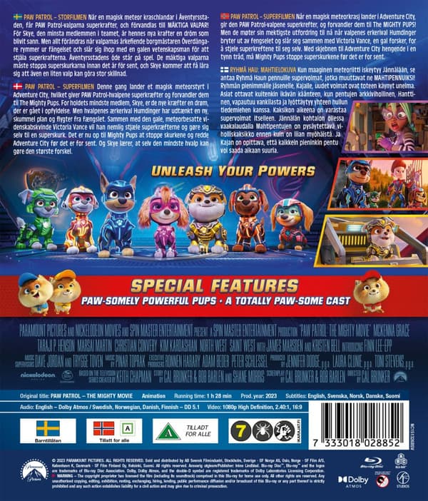 Paw Patrol: Släpp loss dina krafter / Storfilmen (Blu-ray)