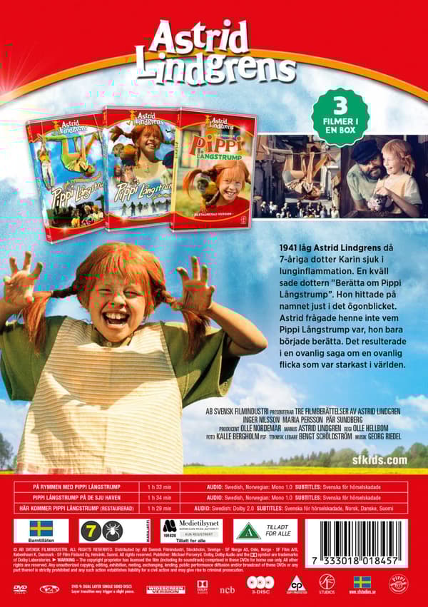 Pippi Långstrump boxen (3 biofilmer) (3 DVD)