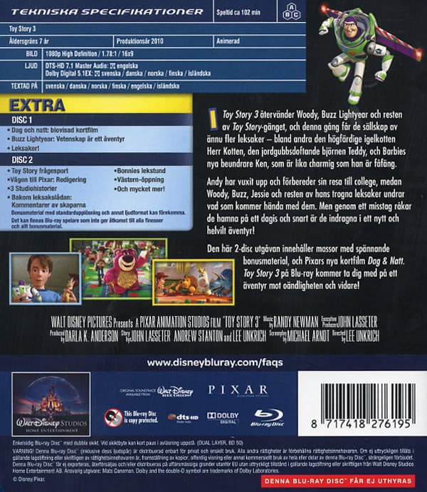 Toy story 3 (Blu-ray)