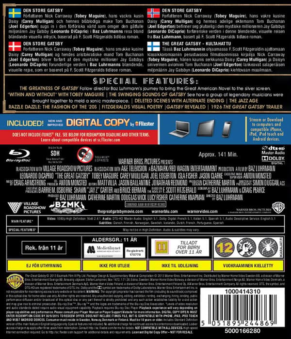 Den store Gatsby (2013) (Blu-ray)