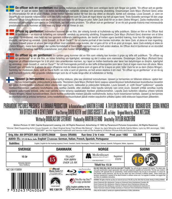 En officer och gentleman (Blu-ray)