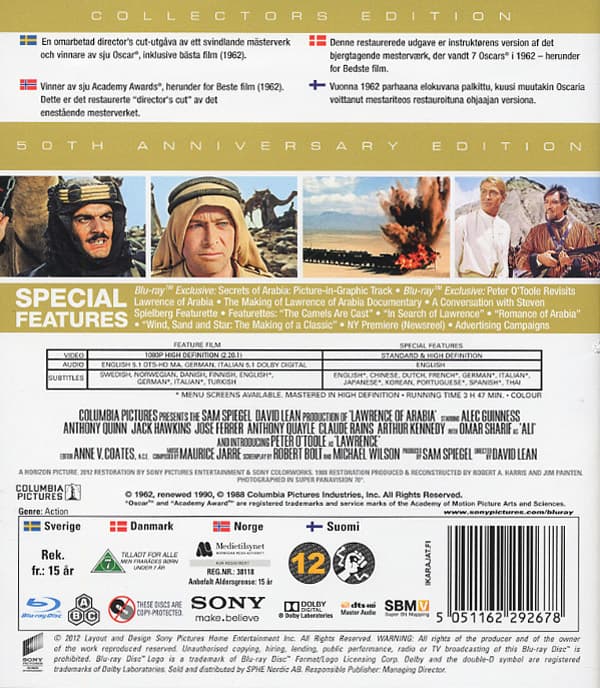 Lawrence av Arabien (Blu-ray)