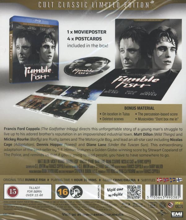 Rumble Fish - Directed By Francis Ford Coppola - (Blu-ray)