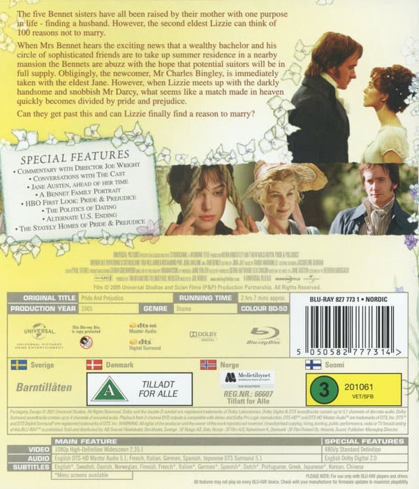 Stolthet & fördom (Blu-ray)