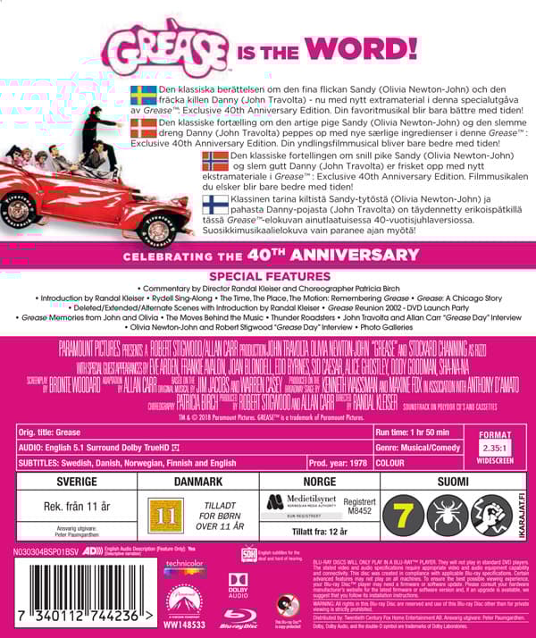 Grease - Remastrad (Blu-ray)