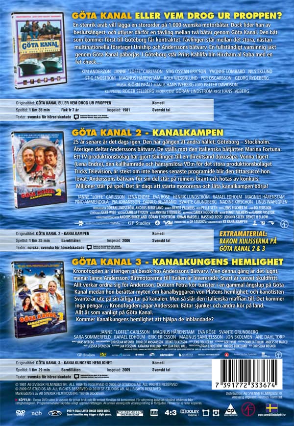 Göta Kanal 1-3 (3 DVD)