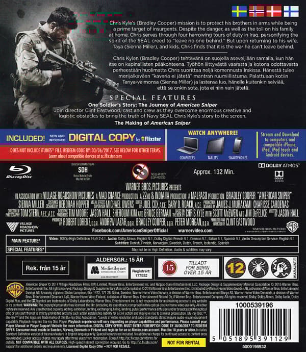 American sniper (Blu-ray)