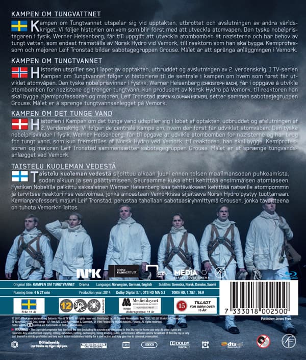 Kampen om tungvattnet - Miniserien (Blu-ray)
