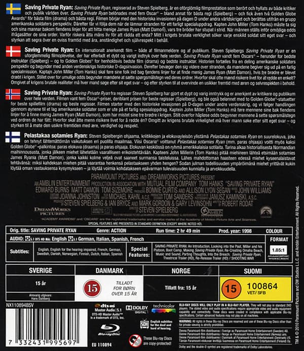 Rädda menige Ryan / 2 Disc Special Edition (2 Blu-ray)
