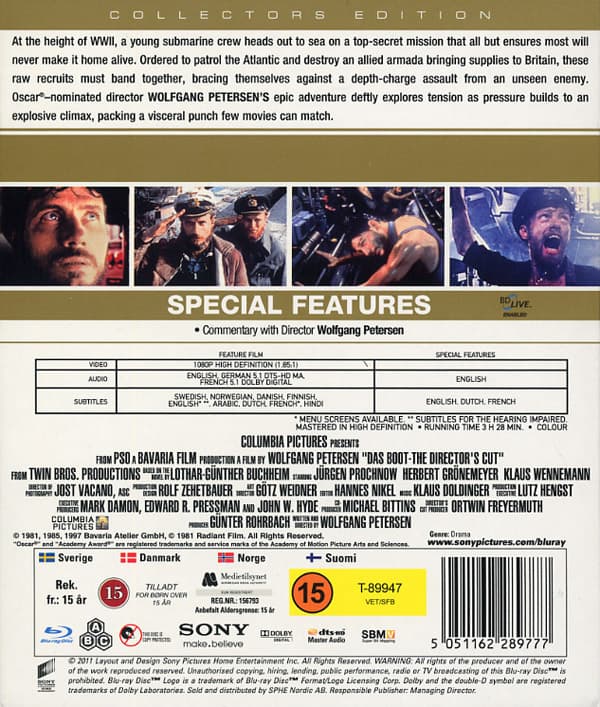 Ubåten / Das Boot - Director's cut (Blu-ray)