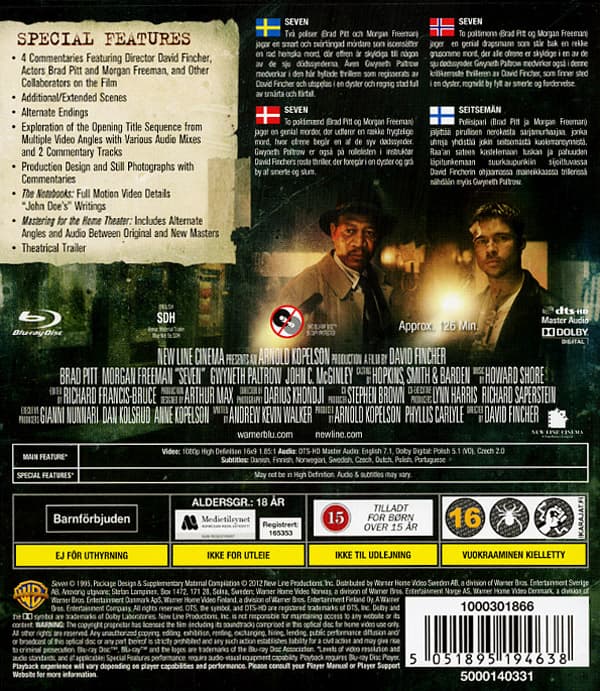 Seven (Nyutgåva) (Blu-ray)