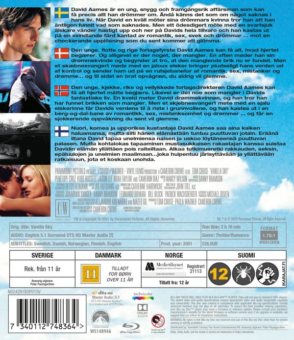 Vanilla sky (Blu-ray)