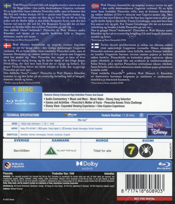 Pinocchio (Blu-ray)