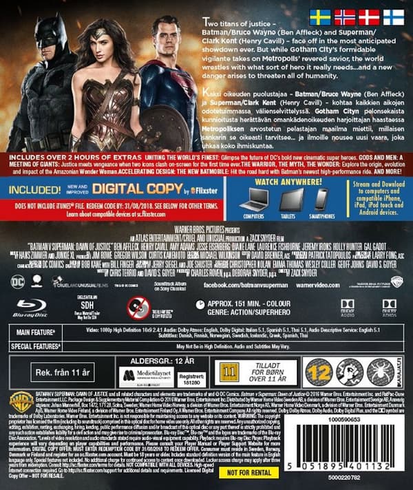 Batman V Superman / Dawn of justice (2 Blu-ray)
