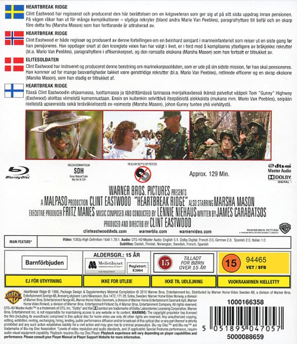 Clint Eastwood / Heartbreak Ridge (Blu-ray)