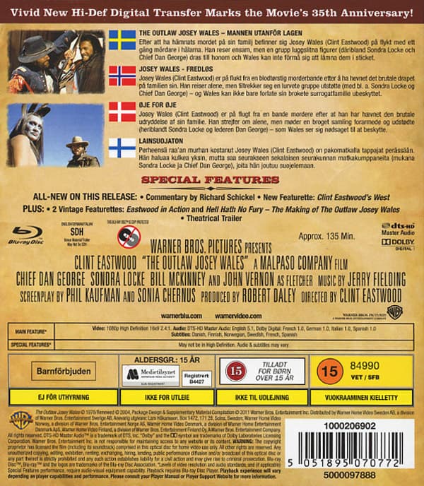 Clint Eastwood / Mannen utanför lagen (Blu-ray)