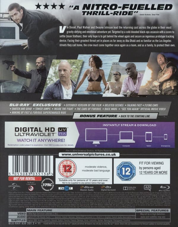 Fast & Furious 7 (Blu-ray)