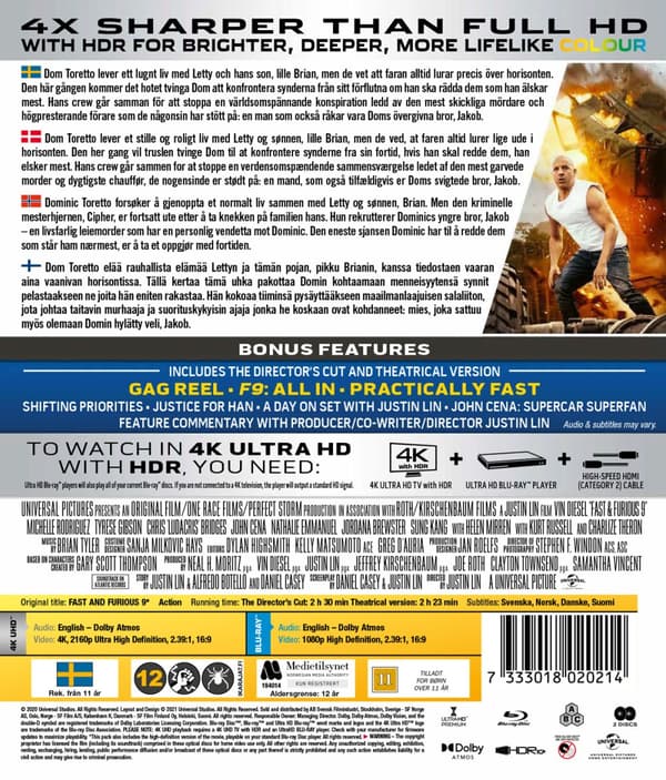 Fast & Furious 9 / Director's cut (4K Ultra HD + Blu-ray)