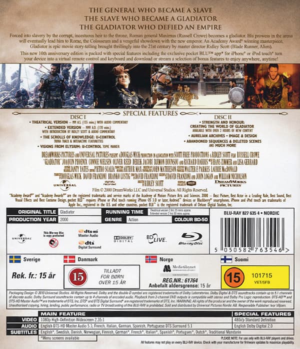 Gladiator / 10th Ann.Edition (2 Blu-ray)