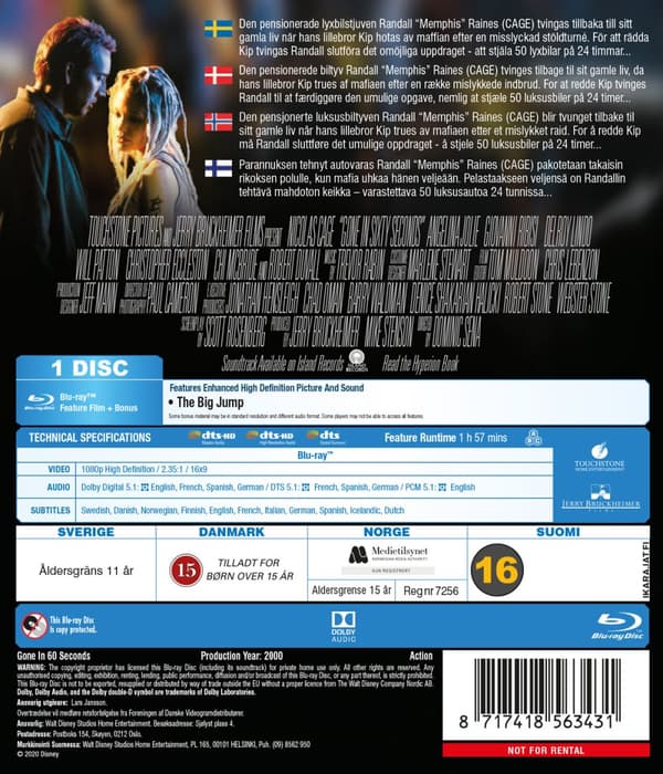 Gone in 60 seconds (Blu-ray)