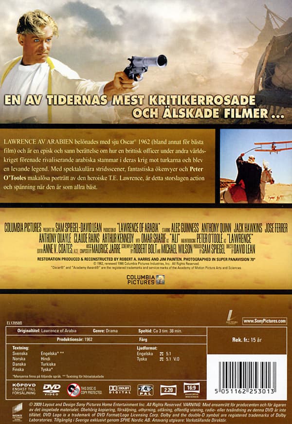 Lawrence av Arabien / Restaurerad (DVD)
