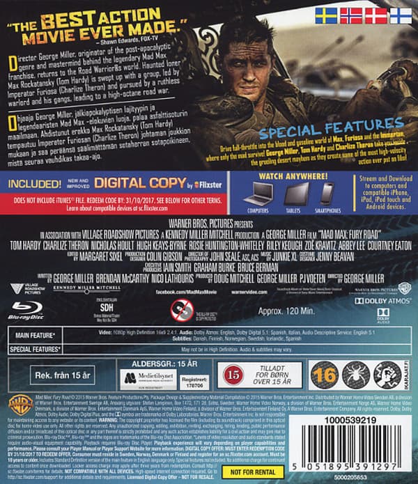 Mad Max 4 - Fury Road (Blu-ray)