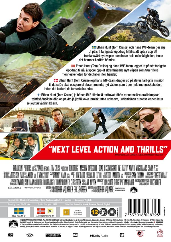 Mission: Impossible 7 / Dead Reckoning - Del 1 (DVD)