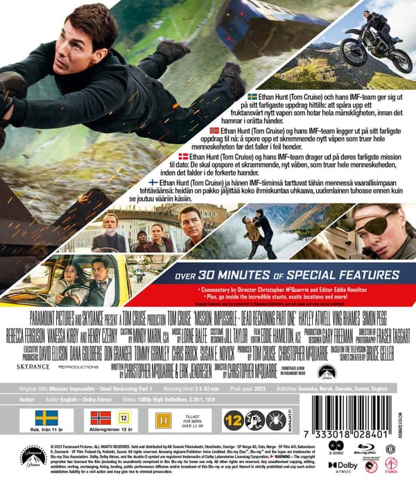 Mission: Impossible 7 / Dead Reckoning - Del 1 (2 Blu-ray)