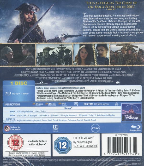 Pirates of the Caribbean 5 / Salazar's revenge (Blu-ray)