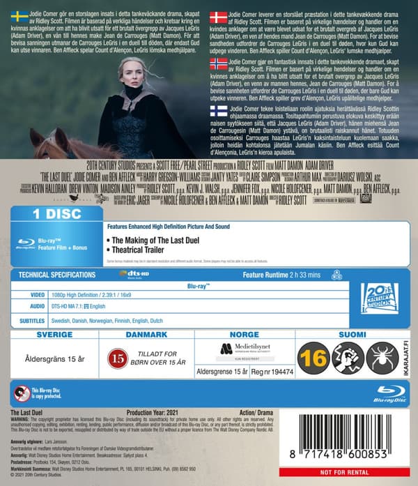 The last duel (Blu-ray)