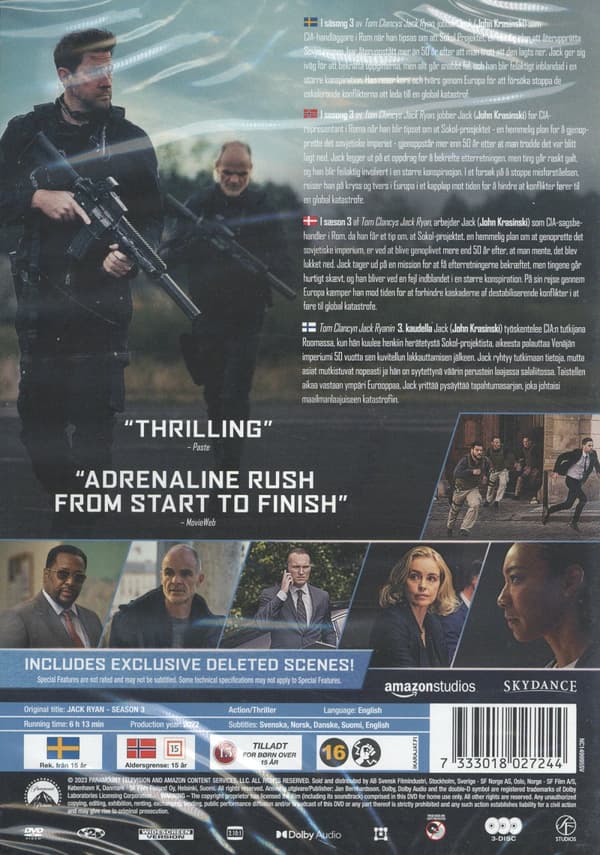 Tom Clancy's Jack Ryan / Säsong 3 (3 DVD)