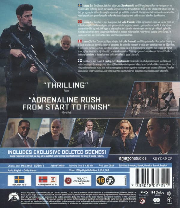 Tom Clancy's Jack Ryan / Säsong 3 (2 Blu-ray)