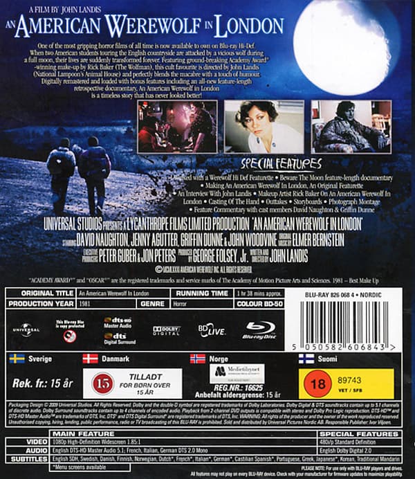 En amerikansk varulv i London (Blu-ray)